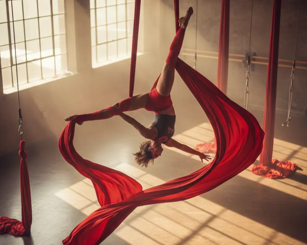 aerial yoga class in Rishikesh